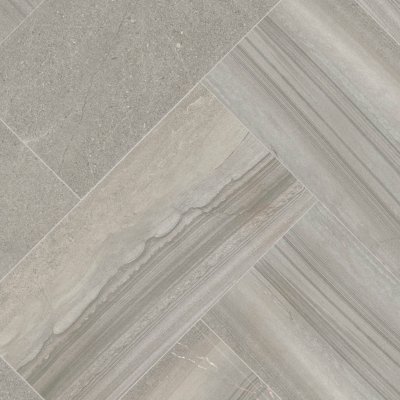 Qualis Ceramica Rhythm Symphony Gray 24X48F - Herringbone