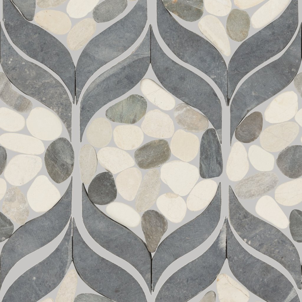 Daltile Pebble Oasis Harbor, Petal Pebble, Tumbled - Harbor