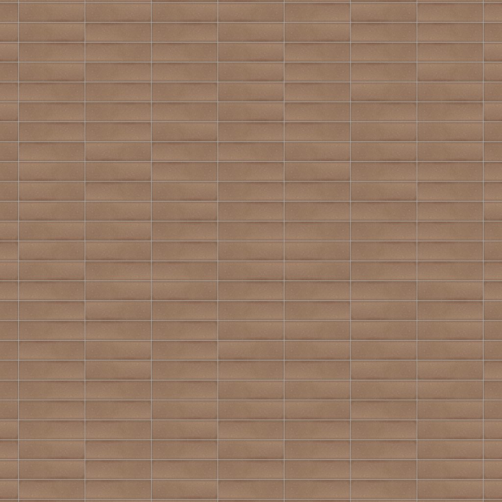 Marble Systems Salmon Leather Subway Thin Brick Tile 2 1/4x7 9/16 - Salmon
