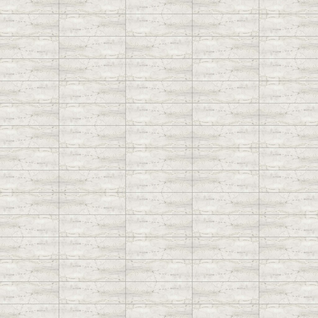 Marble Systems Romano White Polished Subway Marble Look Porcelain Tile 4x12 - Romano White