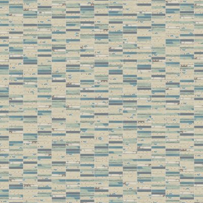 Qualis Ceramica Riviera Tileworks Chelsea 0.7"x4" Wood Rectangles Mix Beige Blue Ceramic Mosaic - 12" x 12"