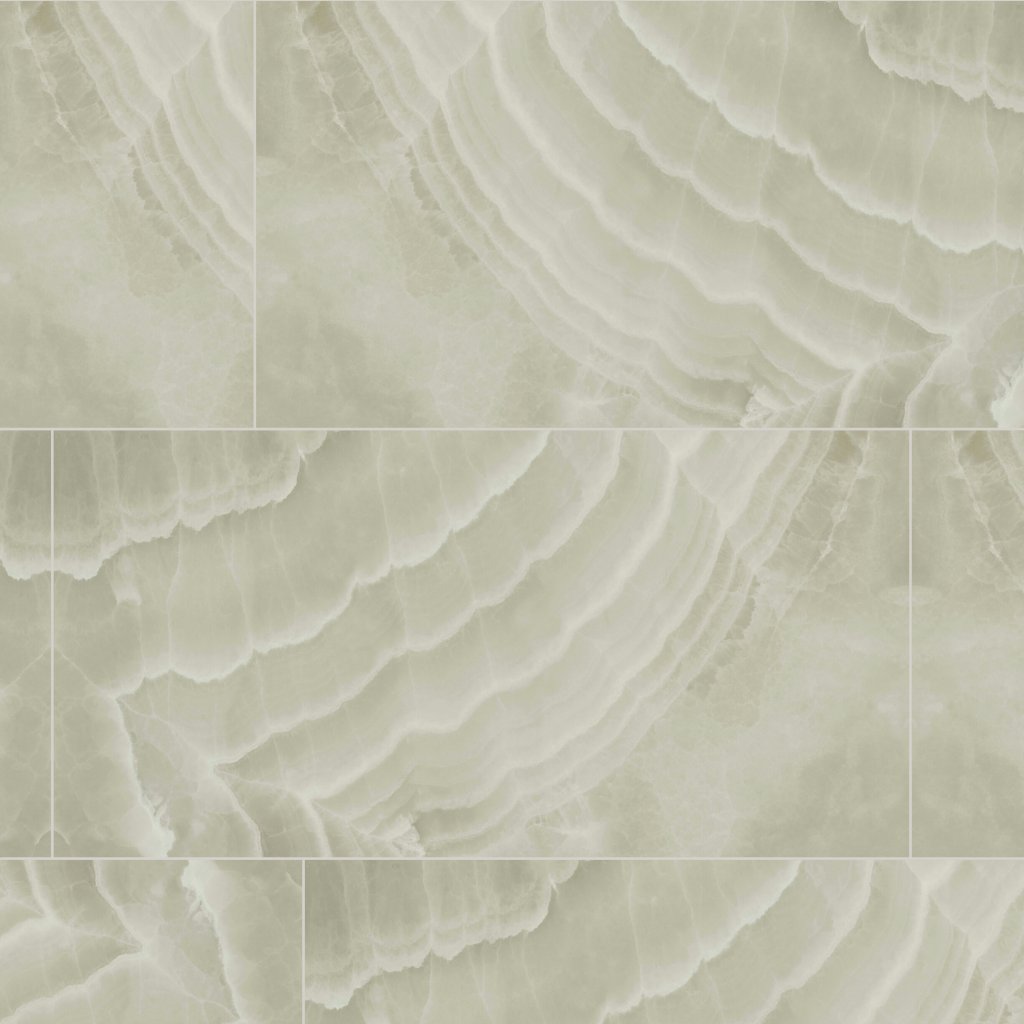 Qualis Ceramica Lustra 24x48 Onyx Sage Polished