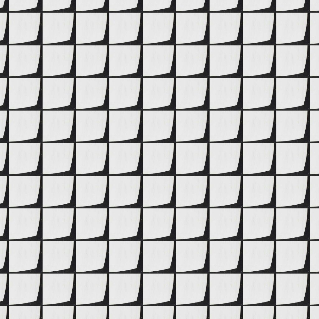 Marble Systems Black, Snow White Honed Eames Waterjet Mosaic 6x6 - Black, Snow White