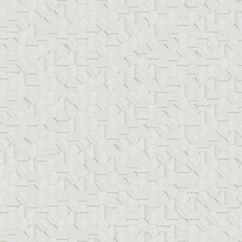 Qualis Ceramica Royal Stoneworks 2" Tuscan White Vein Hex