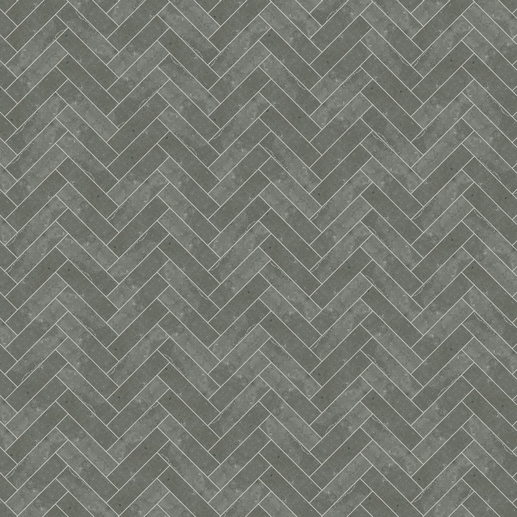 Qualis Ceramica Stark Carbon 1.25x4 Herringbone Mosaic