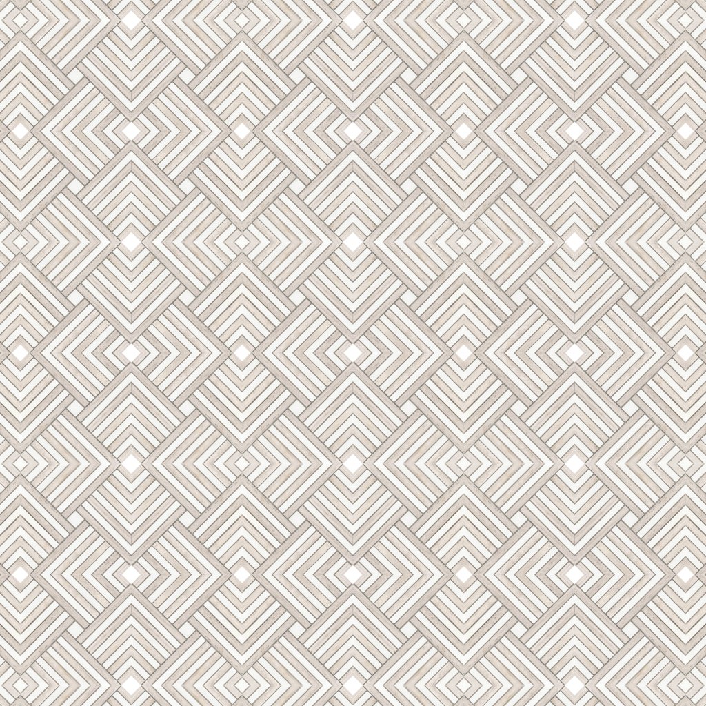Emser Tile ALLURO PALACE POLISHED MOSAIC -MAR - Cream