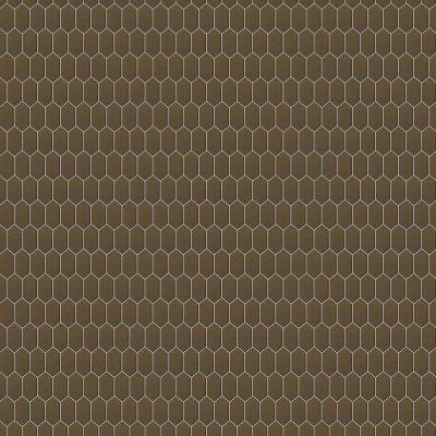 Qualis Ceramica Obsidian Bronze Beveled Hexagon Mosaic - 12" x 12"