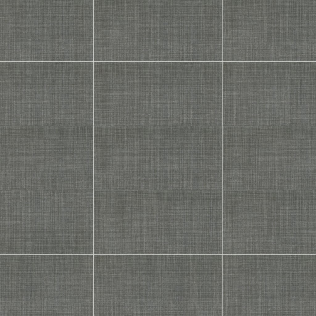 Daltile Fabric Art Modern Textile Dark Gray, Rectangle, 12X24, Modern Textile, Matte - Modern Textile Dark Gray
