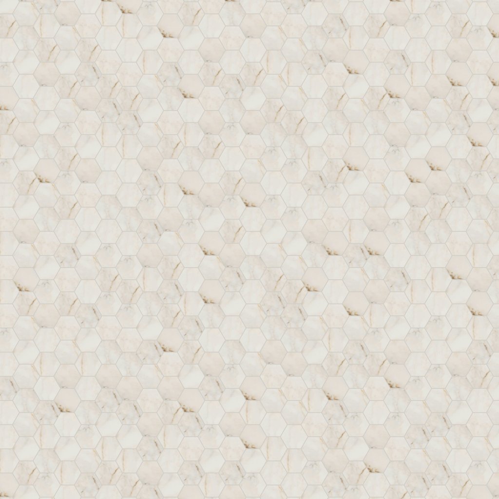 Qualis Ceramica Treasure Perfect Calacatta 2" Hex Polished