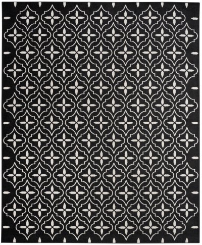Nourison Home Nourison Sandy SDY04 8' x 10' Black Ivory Modern Rug - 5' x 7'