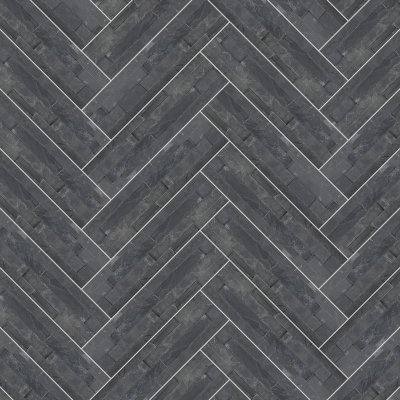 Qualis Ceramica Ledger Stone 6x24 Split Face Corner - Herringbone