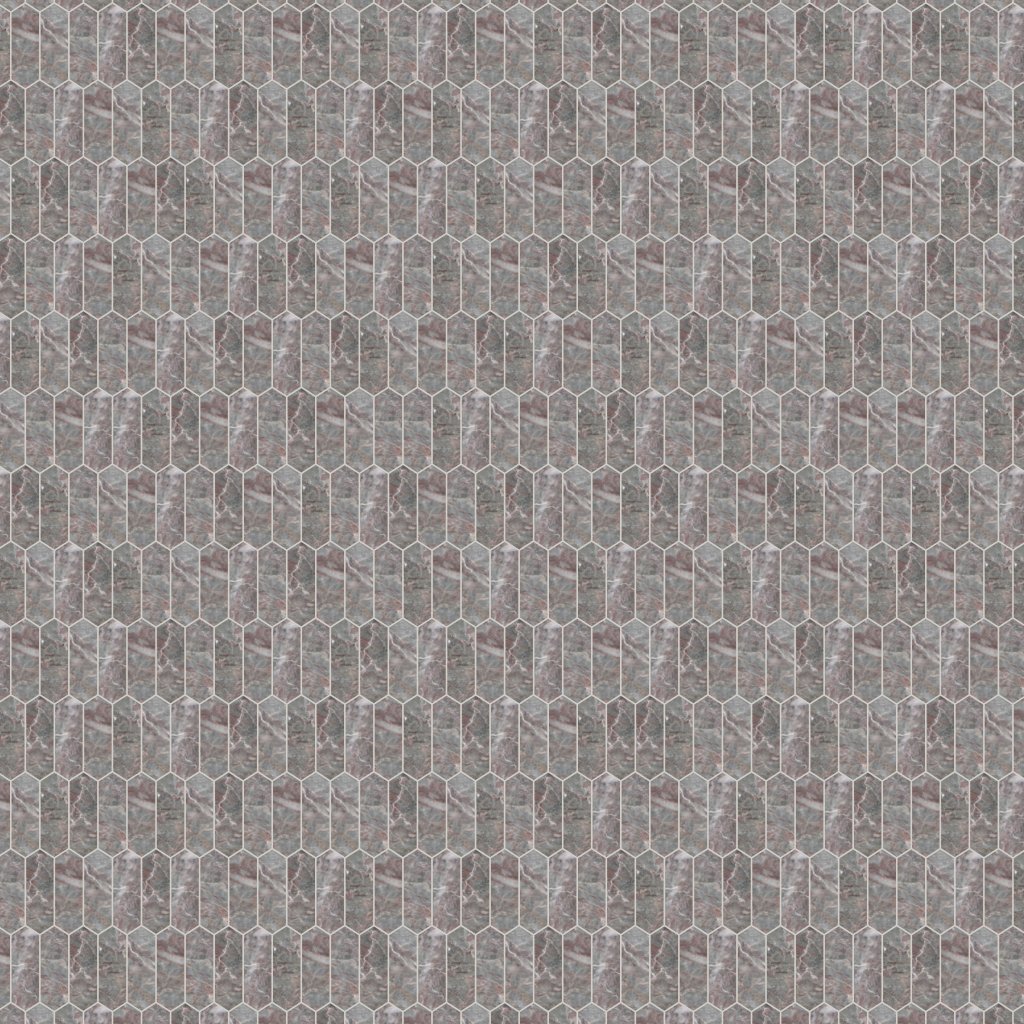 Qualis Ceramica Sereno Burgundy 2x6 Picket Mosaic