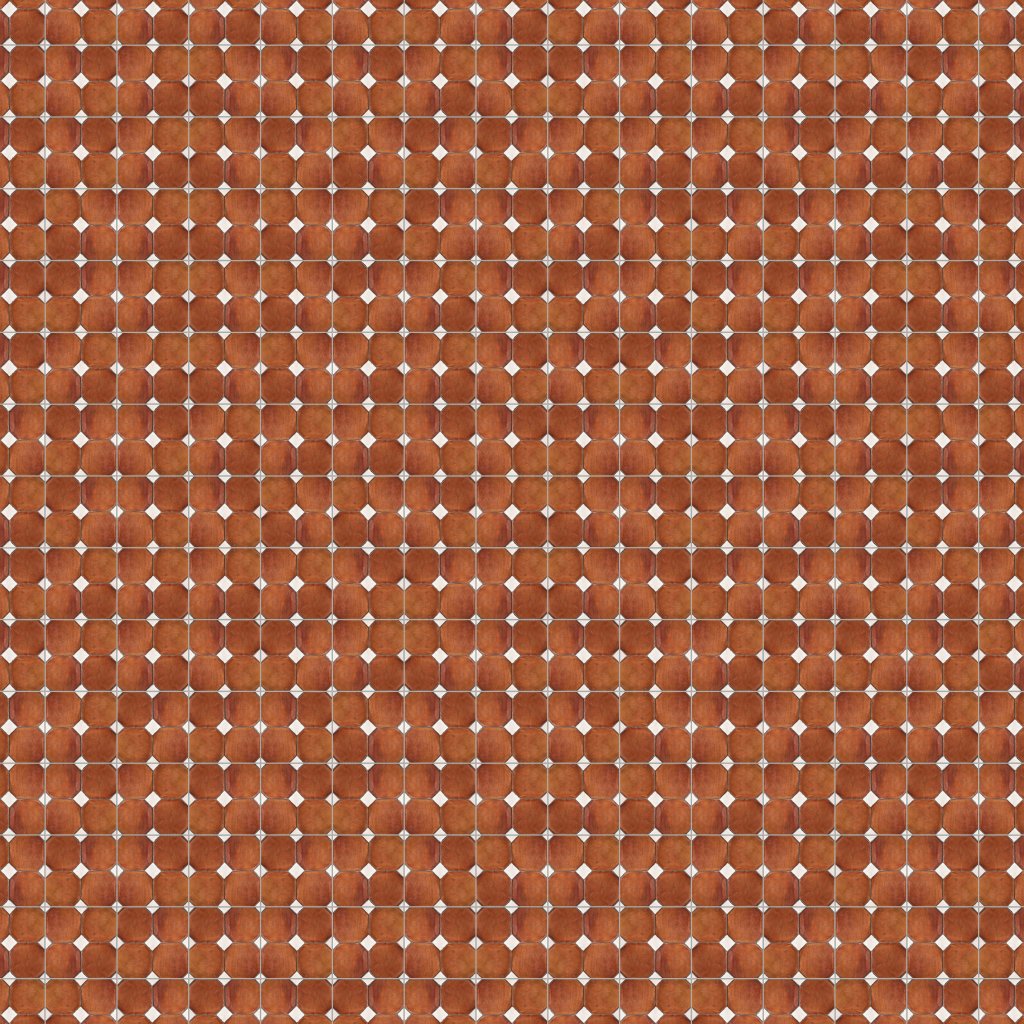 Marble Systems Octagon Ohs Matte Terracotta Tile 4x4 - Octagon Ohs