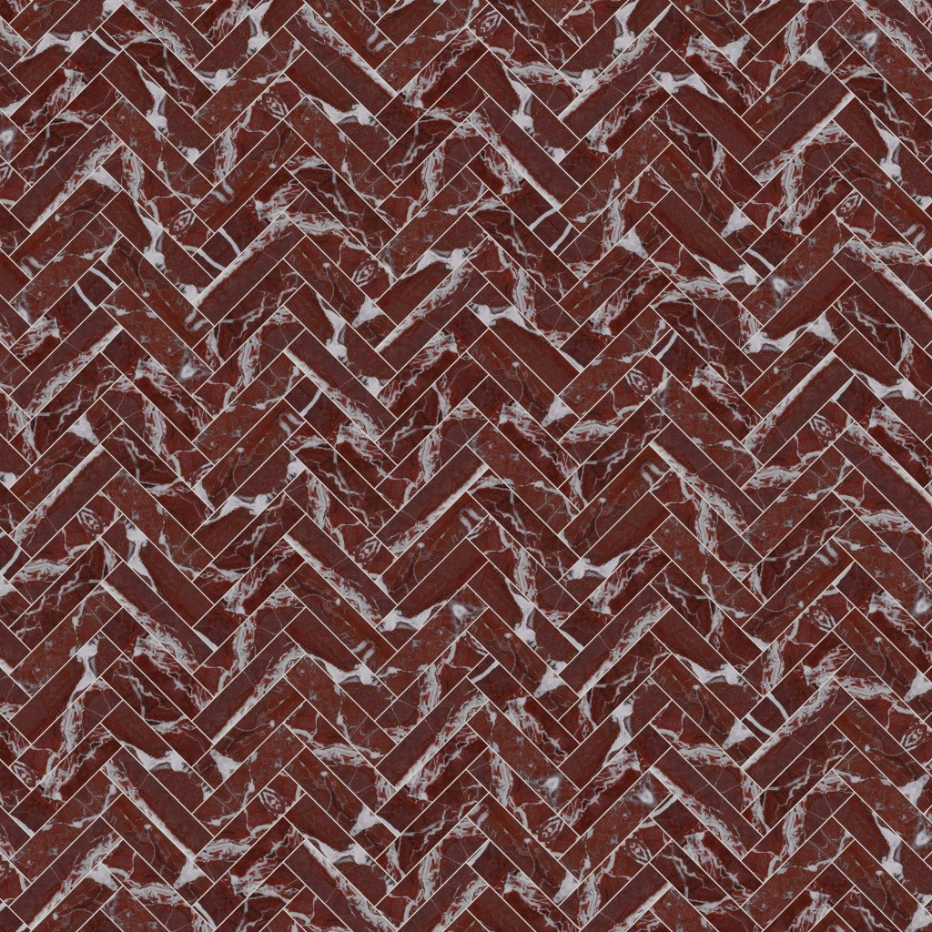 Qualis Ceramica Tuscano Rosso 1.25x4 Herringbone Mosaic