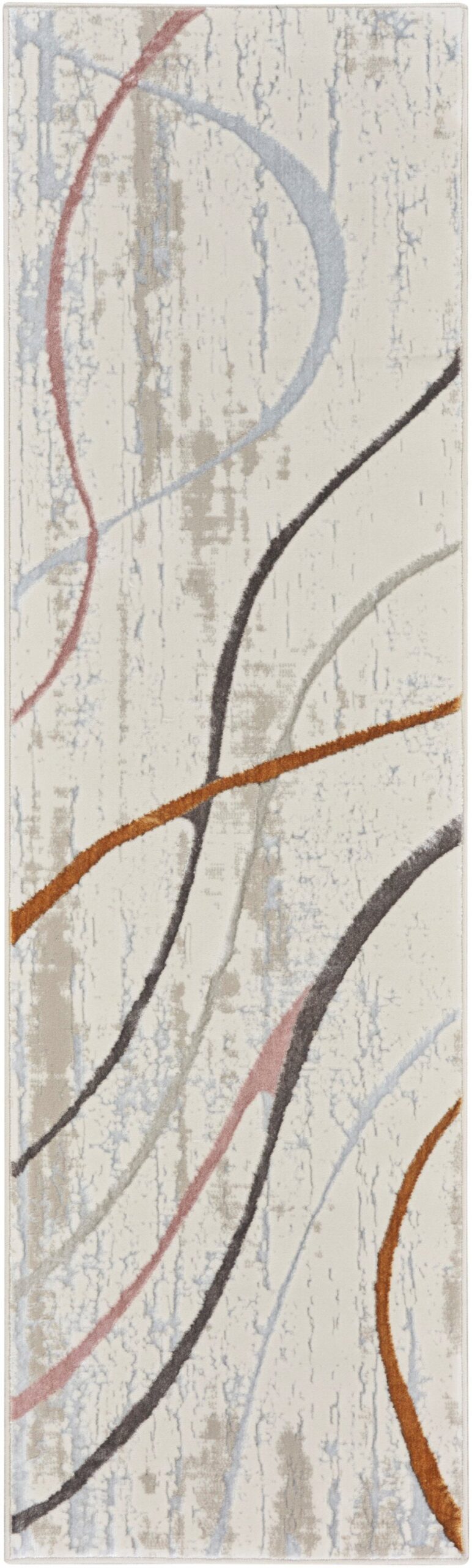 Nourison Home Nourison Glitz GLZ01 2'3" x 7'6" Ivory Multicolor Modern Indoor Rug