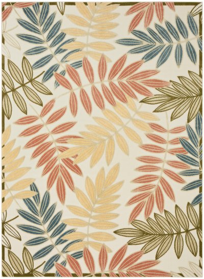 Nourison Home Nourison Aloha ALH18 7'10" x 10'6" Ivory Rose Modern Rug - 9' x 12'