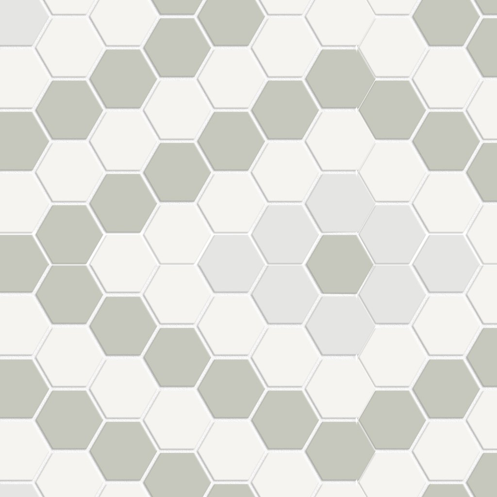 Qualis Ceramica Traditions Morning Blend Diamond Mosaic Matt - Canvas White