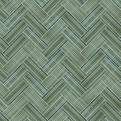 Qualis Ceramica Sausalito 5X13 Sage - Herringbone