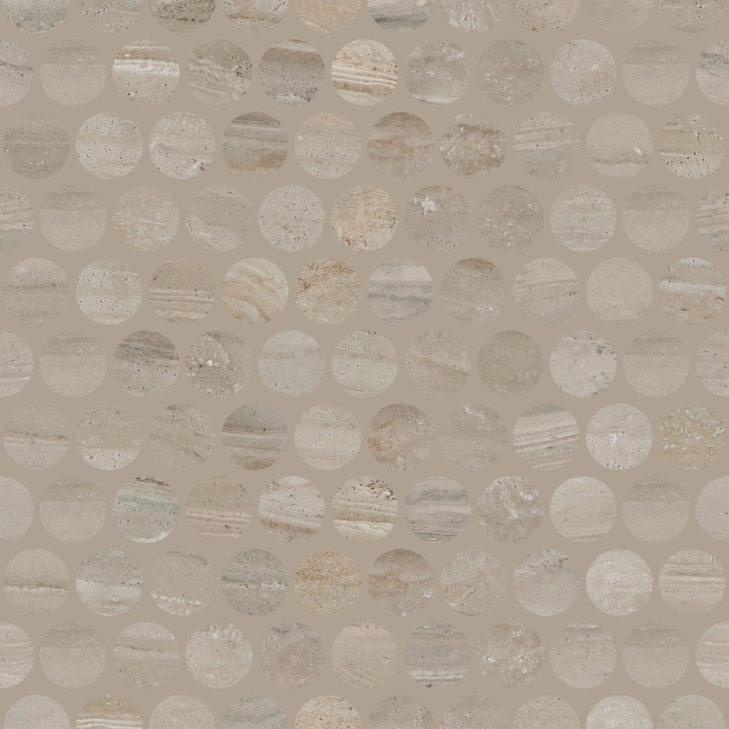 Daltile Famed Luxe, Penny Rounds, 3/4X3/4, Matte - Luxe