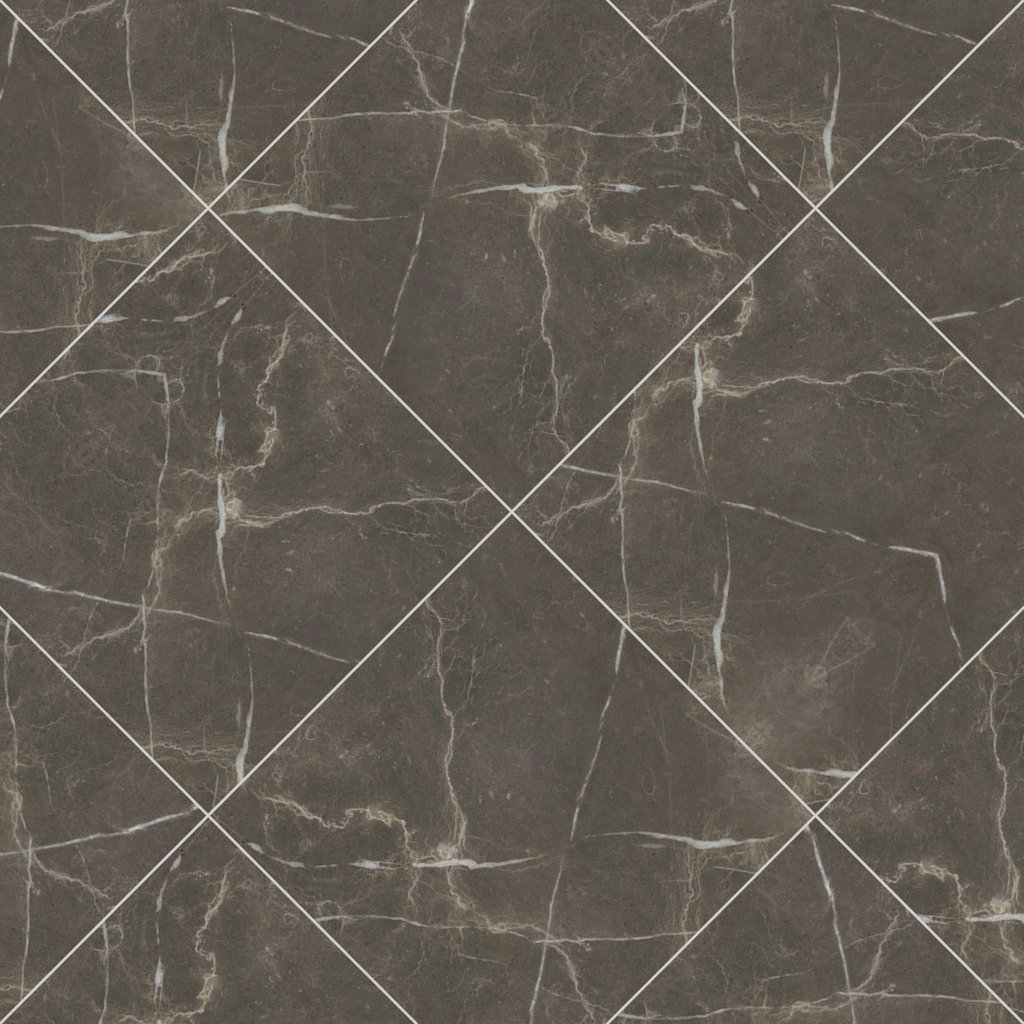 Qualis Ceramica Royal Stoneworks 24X24 Regal Brown Marble Vintage