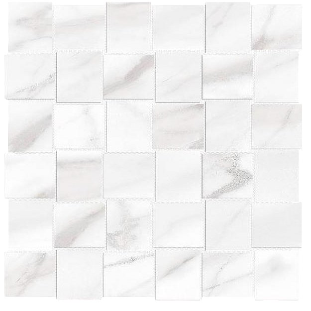 Qualis Ceramica Ardor Infatuation 2X2 Basketweave Polished Mosaic - Grey