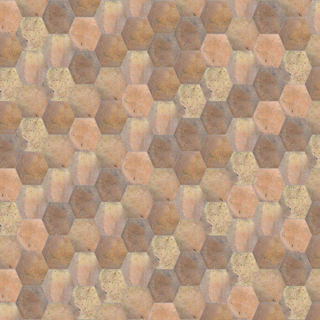 Marble Systems Reclaimed Matte Hexagon Terracotta Tile 6x6 - Reclaimed