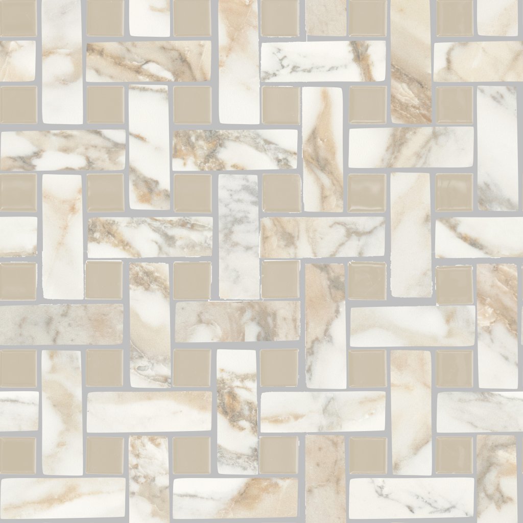 Daltile Divinium Nova, Basketweave, 1X3, Microban, Matte - Nova