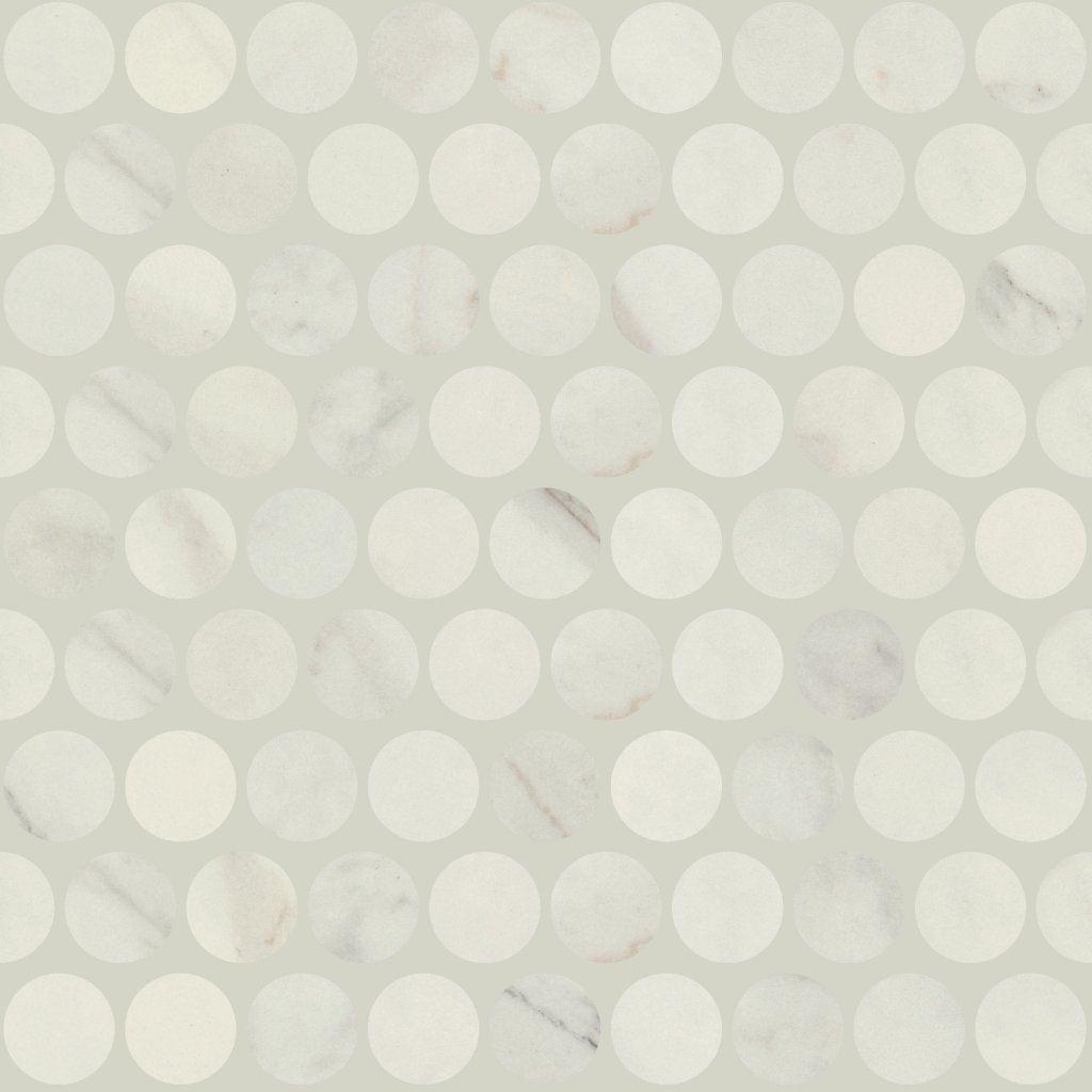 Daltile Famed Diamond, Penny Rounds, 3/4X3/4, Matte - Diamond