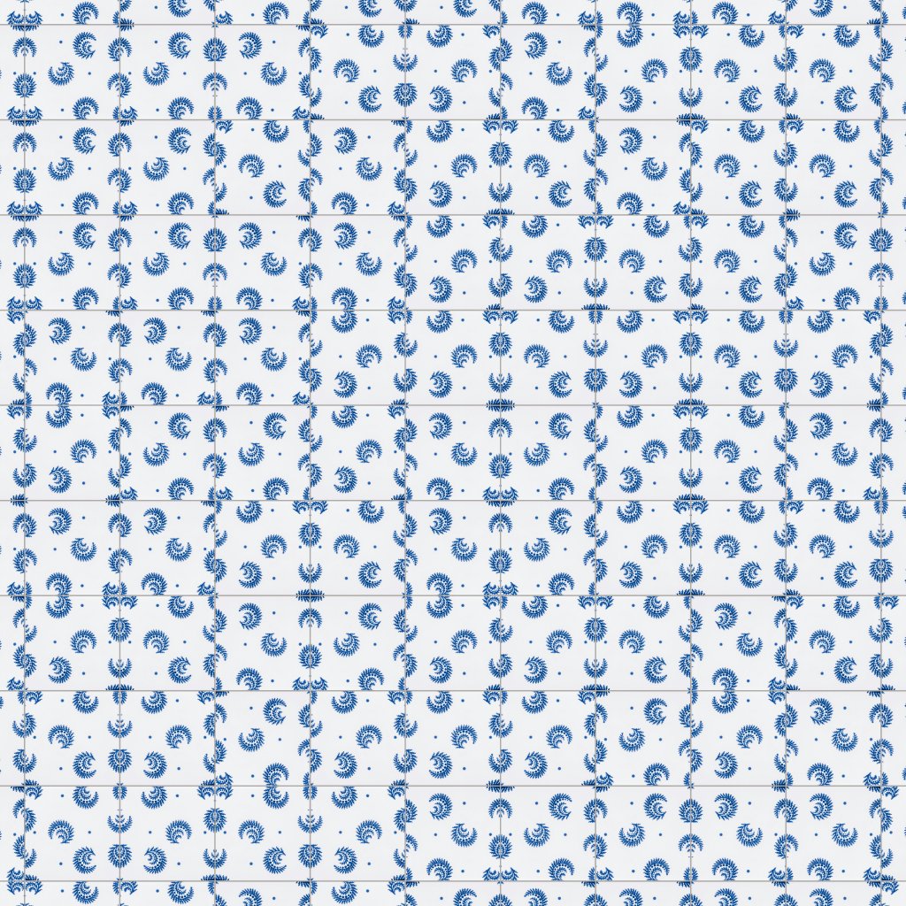 Marble Systems Pure White, Azure Glossy Desmond Ceramic Tile 6x6 - Pure White, Azure
