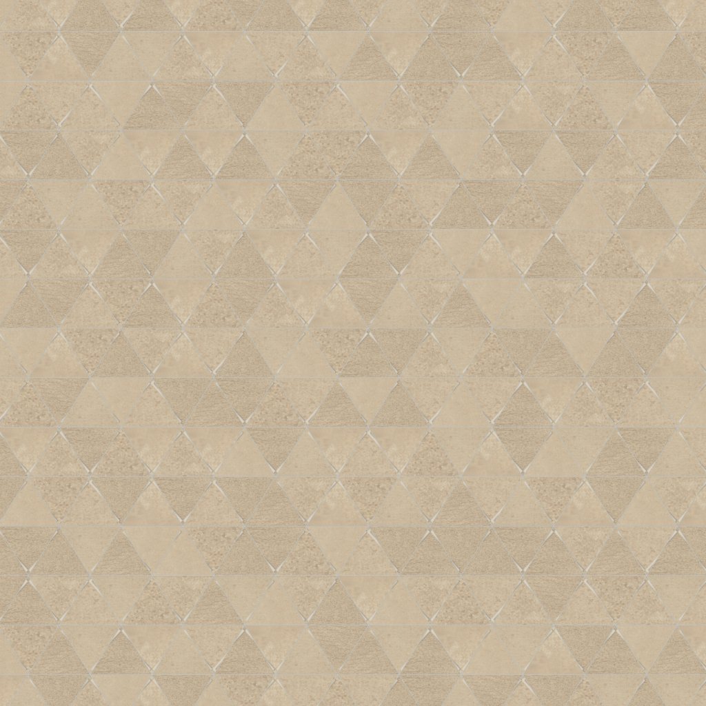 Daltile Chord Allegro Beige, Triangle, 3X3, Matte - Allegro Beige