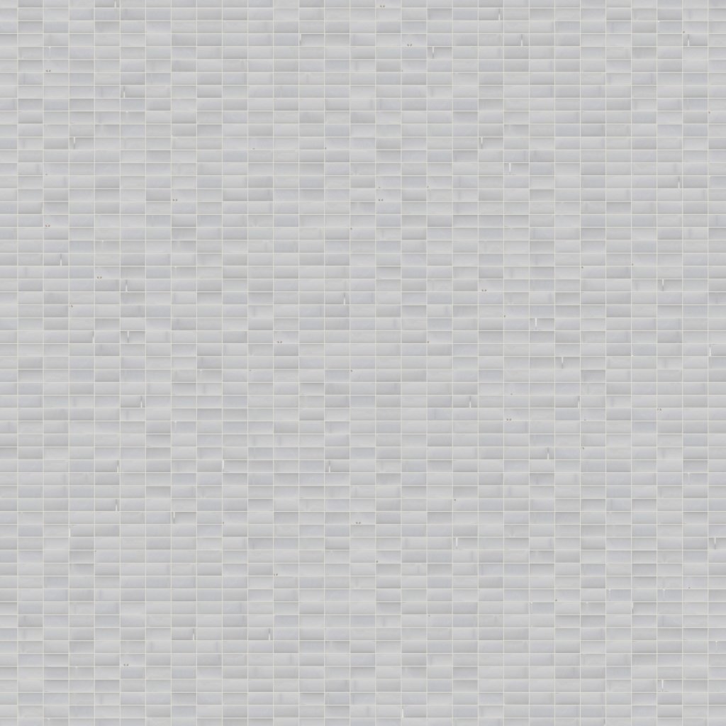 Qualis Ceramica Riviera Tileworks Chelsea Glass Brick Chrome 1"x2" Mosaic