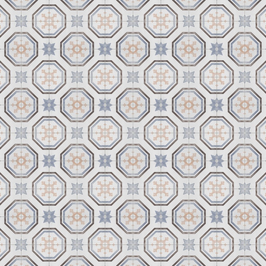 Marble Systems Star Turn Matte Glazed Terracotta Tile 6x6 - Star Turn
