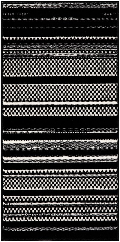 Nourison Home Nourison Grafix GRF41 5'3" x 7'3" Black White Modern Indoor Rug - 2' x 4'
