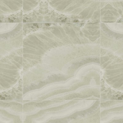 Qualis Ceramica Lustra 36x36 Onyx Sage Honed - Grid