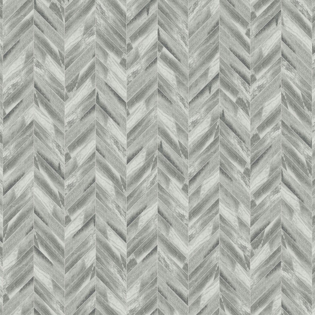 Qualis Ceramica Volcana Notte 2x8.5 Chevron Mosaic