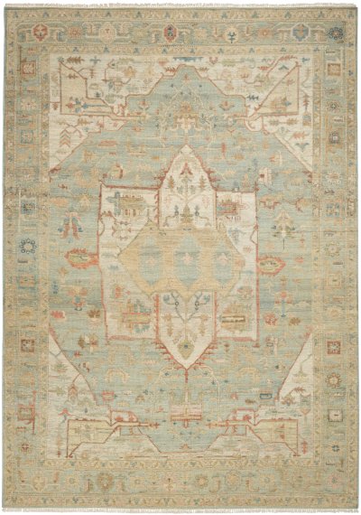 Nourison Home Nourison Heritage Vine HTV03 2' x 3' Light Blue Vintage Indoor Rug - 8' x 10'