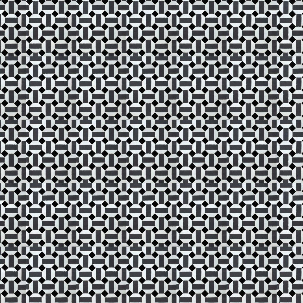 Marble Systems White, Black, Gray Glossy Ahmed Zellige Mosaic 12x12 - White, Black, Gray