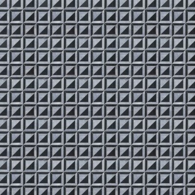 Marble Systems Allure, Black Multi Finish York Marble Mosaic 11 15/16x11 15/16 - Allure, Black - 11 15/16" x 11 15/16" x 3/8"