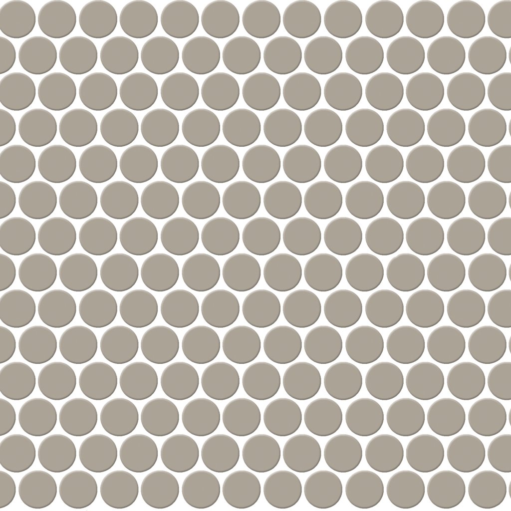 Daltile Keystones Architect Gray, Penny Rounds, Matte - Architect Gray