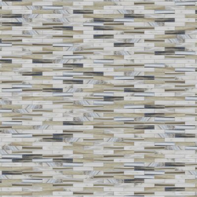 Karuna Matte 1x4 Glass Mosaic 12 1/4x9 7/8 - Karuna - 12 1/4" x 9 7/8" x 15/64"
