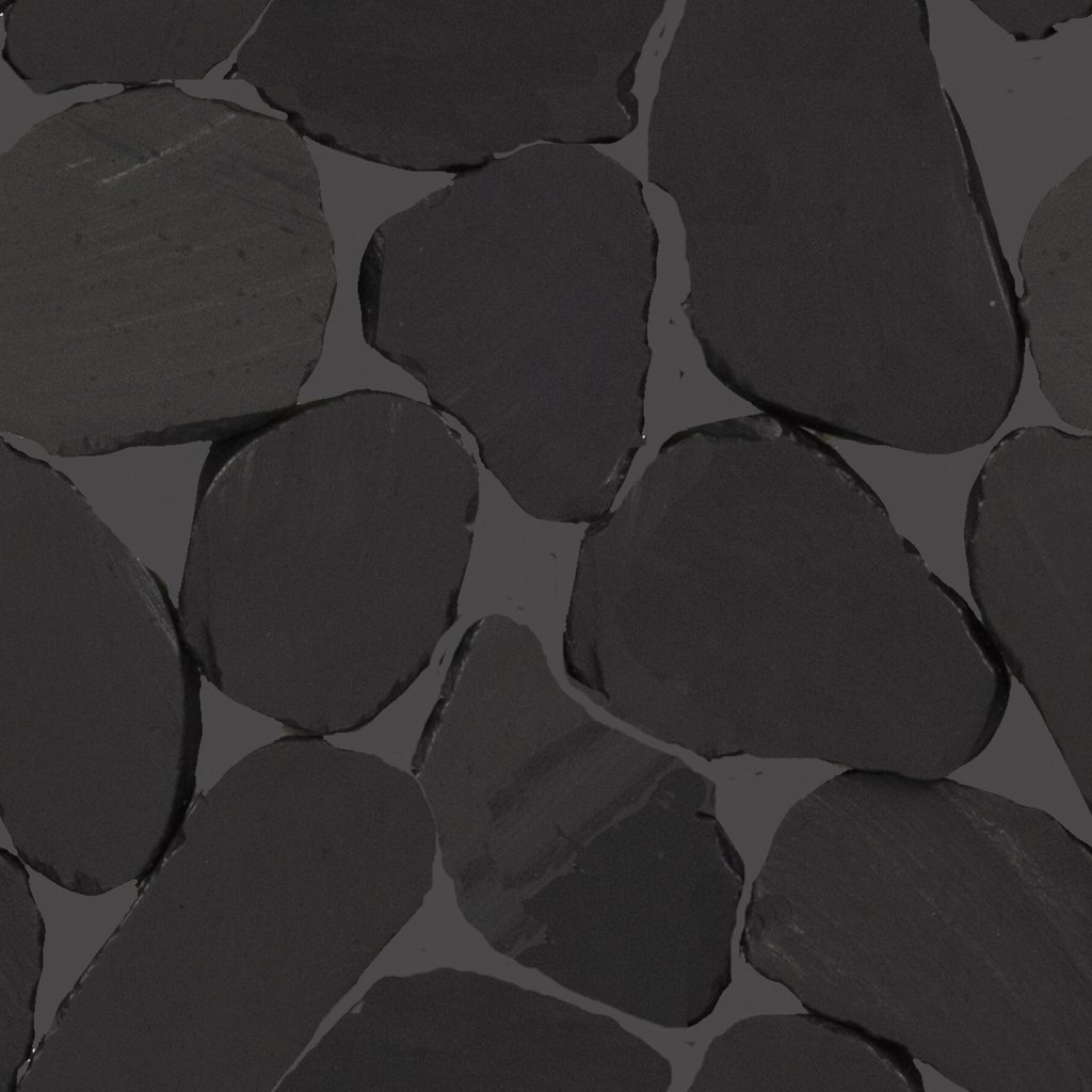 Daltile Pebble Oasis Stark, Flat Pebble, Tumbled - Stark