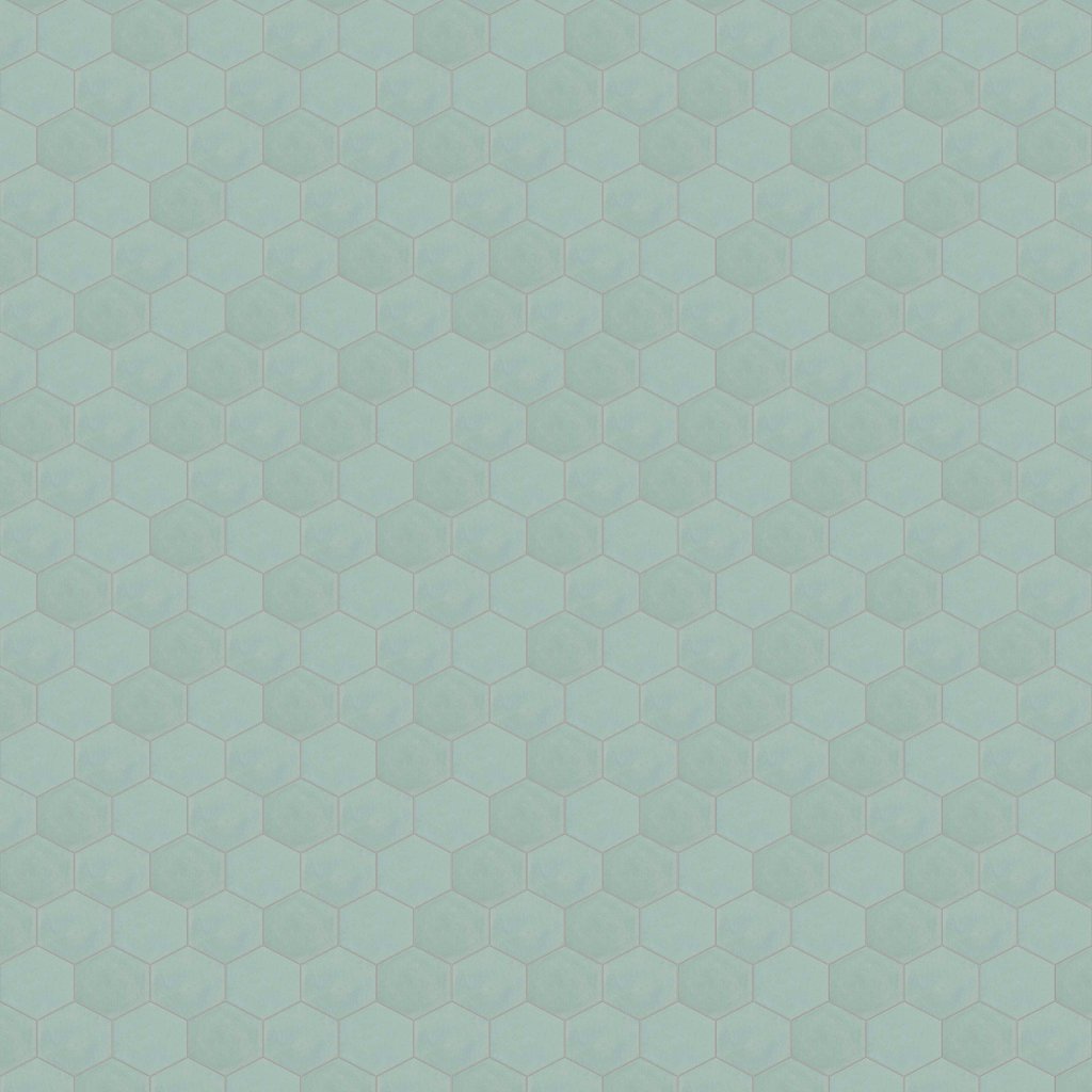 Marble Systems Witty Green Glossy Hexagon 5 Ceramic Tile 5 - Witty Green