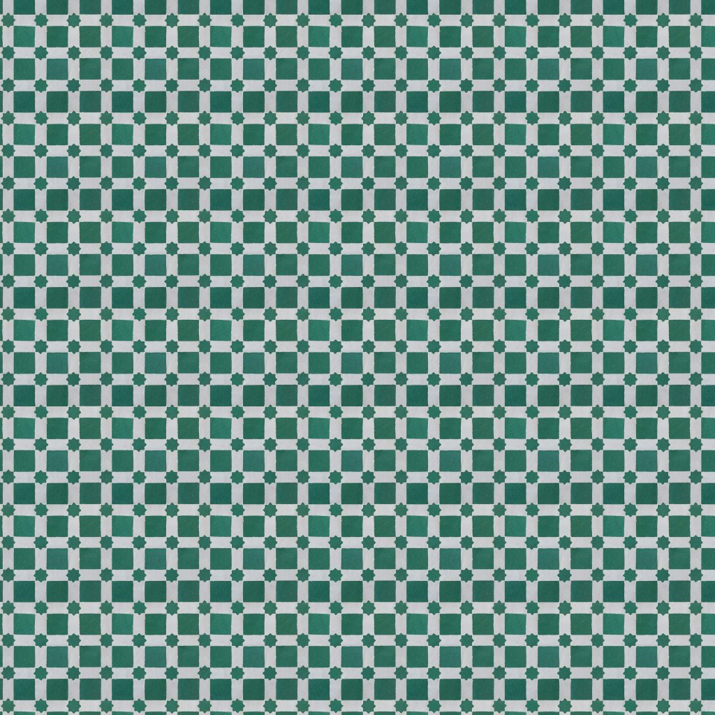 Marble Systems White, Dark Spring Green Glossy Malak Zellige Mosaic 12x12 - Dark Spring Green