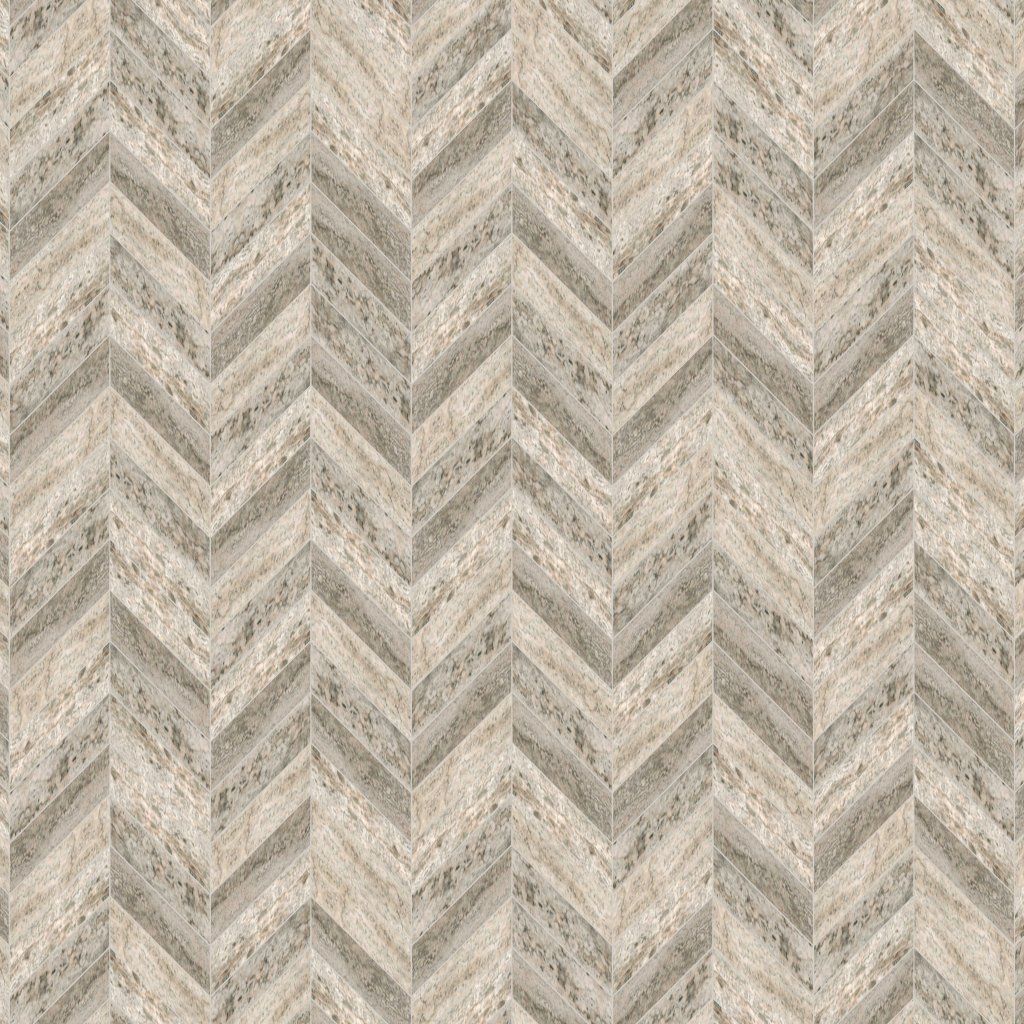Qualis Ceramica Silver Ash 2x8.5 Chevron Mosaic