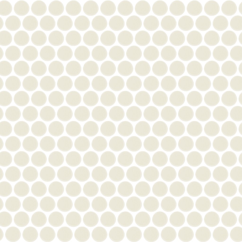 Daltile Color Wheel Mosaic Matte Biscuit, Penny Rounds, Matte - Matte Biscuit