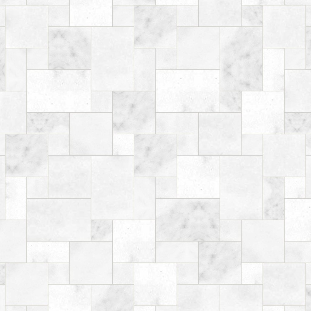 Qualis Ceramica Bianco Venatino Mini Versailles Polished Mosaic