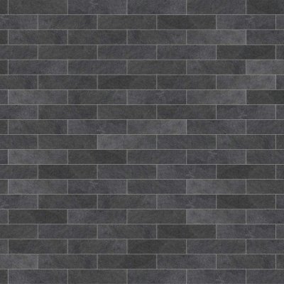 Dark Flow Matte 2 3/4x11 1/2 Brick Mesh Mount Stone Look Porcelain Mosaic 12x24 - Dark Flow - 12" x 24" x 3/8"