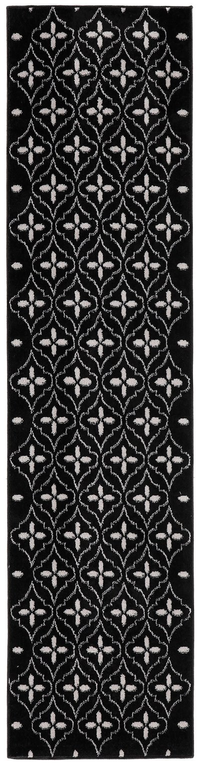 Nourison Home Nourison Sandy SDY04 8' x 10' Black Ivory Modern Rug - 2'2" x 7'6"