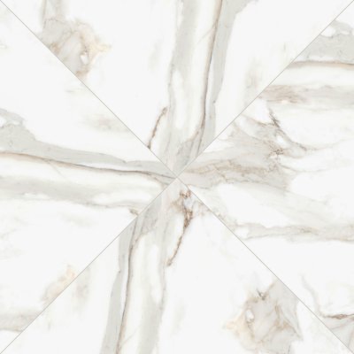 Qualis Ceramica Royal Stoneworks 48X48 Calacatta Royale Honed - Herringbone