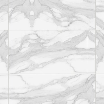 Qualis Ceramica Plata 24x48 Statuario Brina Polished - Grid
